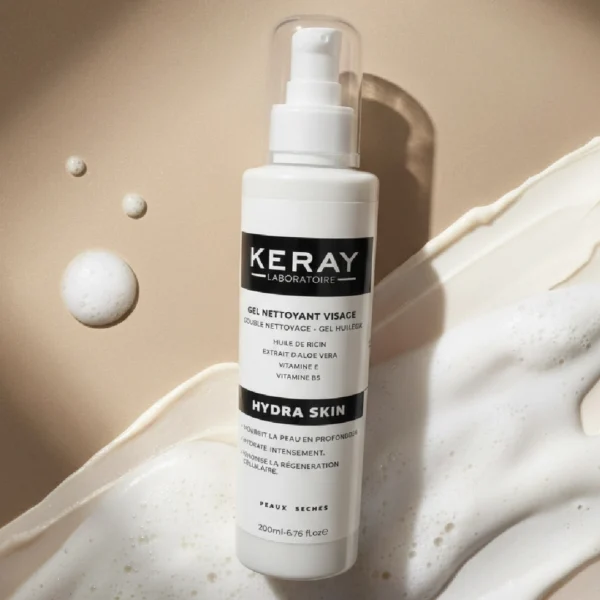 GEL NETTOYANT POUR VISAGE HYDRA SKIN – PEAU SÈCHE  Double nettoyage-Gel huileux